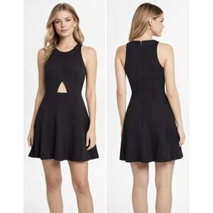 Club Monaco black Lily cutout a line night out dress 6 minimalist cocktail
